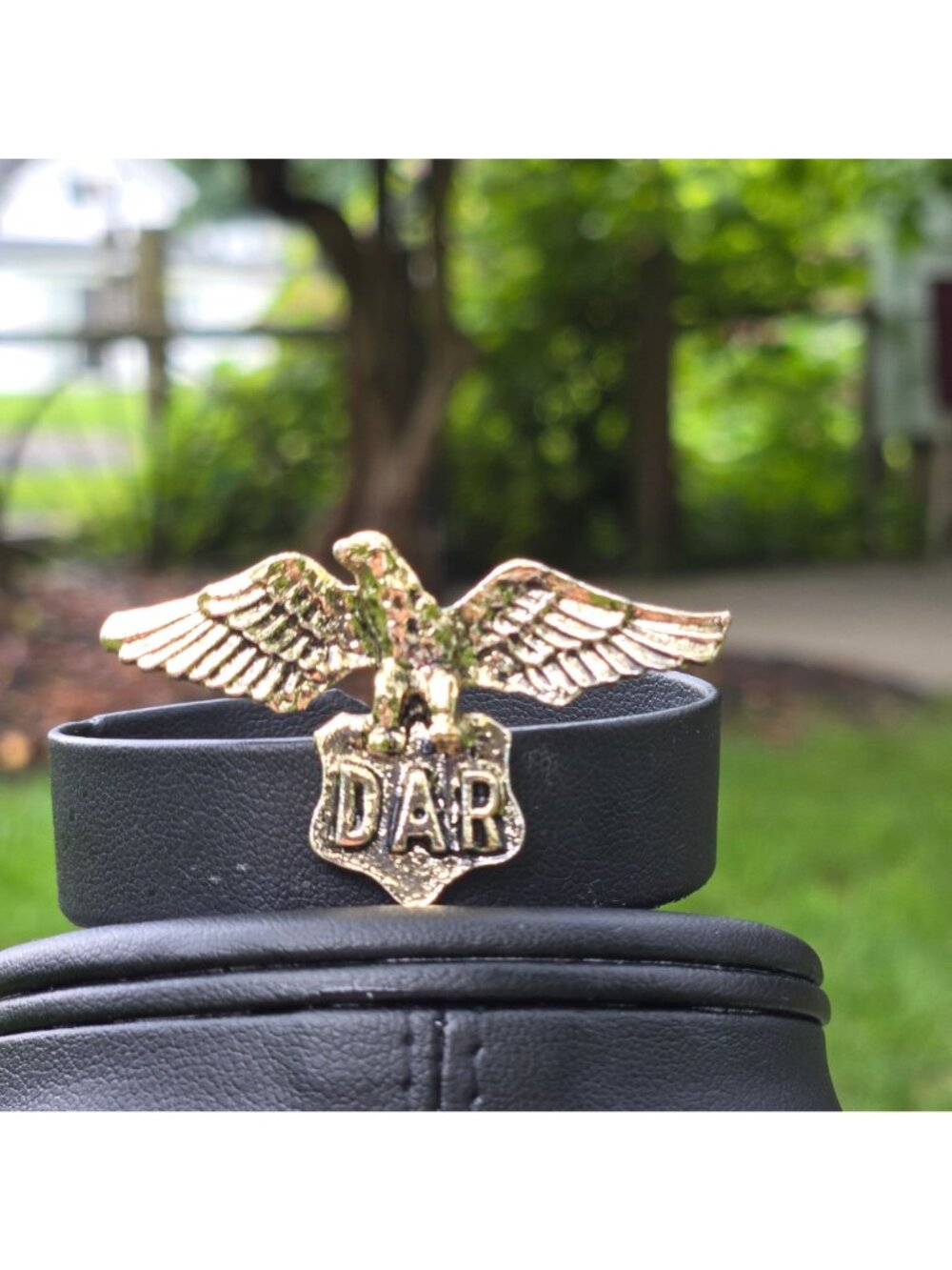 Daughters of the American Revolution DAR Gold Tone Eagle Pin Brooch Vintage HTF - Picture 3 of 10